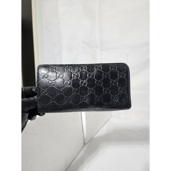 GUCCI Guccissima GG Pierce Zip Around Wallet Black - Picture 1 of 12